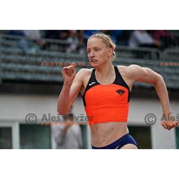 Agata Zupin, winner of women\'s 400 meters hurdles during second day of Slovenian Athletics National Championship in Kranj on June 6, 2021