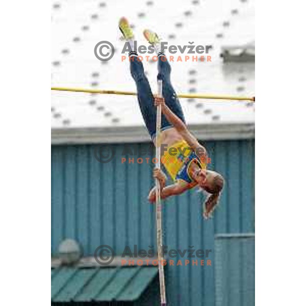 Tina Sutej, winner in women\'s pole vault during second day of Slovenian Athletics National Championship in Kranj on June 6, 2021