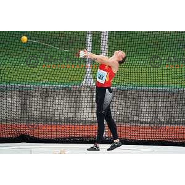 Laura Djekanovic competes women\'s hammer throw during second day of Slovenian Athletics National Championship in Kranj on June 6, 2021