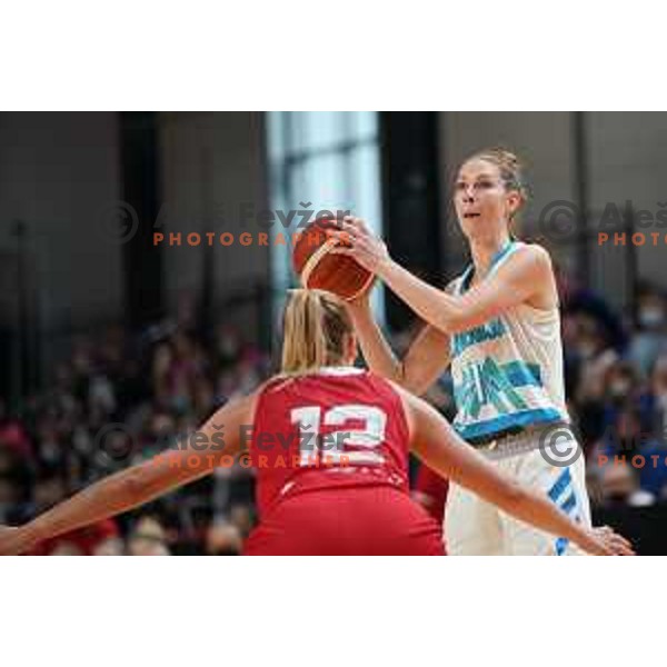 In action during preparation match for Women’s EuroBasket 2021 between Slovenia and Poland in Ljubljana, Slovenia on June 7, 2021