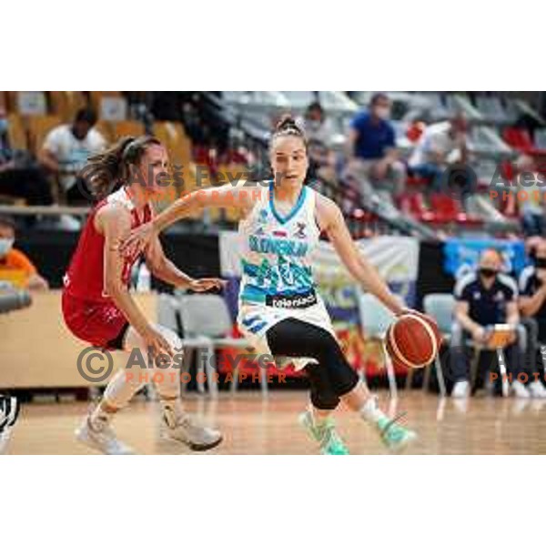 In action during preparation match for Women’s EuroBasket 2021 between Slovenia and Poland in Ljubljana, Slovenia on June 7, 2021