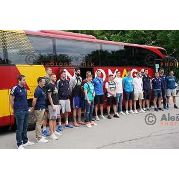 Meeting of Slovenia Basketball team for Tokyo 2020 Qualification tournament before departing to base camp in Zrece, Slovenia on June 10, 2021