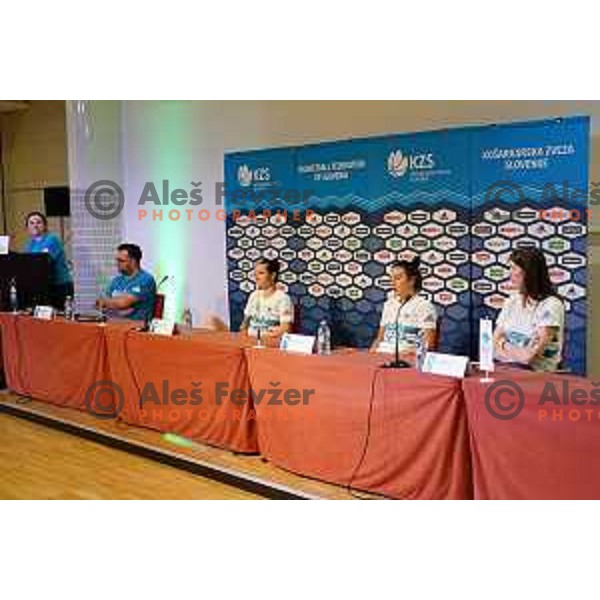 Slovenia Women\'s team for EuroBasket 2021 during press conference in Ljubljana, Slovenia on June 11, 2021