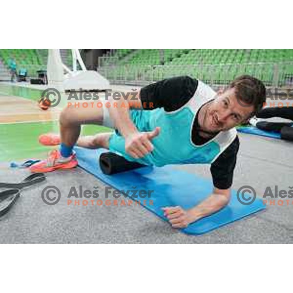  Blaz Mahkovic during first practice session with Slovenia National team in Arena Stozice, Ljubljana, Slovenia on June 15, 2021