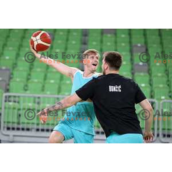 during practice session of Slovenia Men’s National team in Arena Stozice, Ljubljana, Slovenia on June 15, 2021