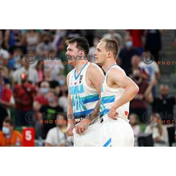 Luka Doncic in action during friendly basketball match in preparation for Olympic Qualification tournament between Slovenia and Croatia in Arena Stozice, Ljubljana, Slovenia on June 18, 2021