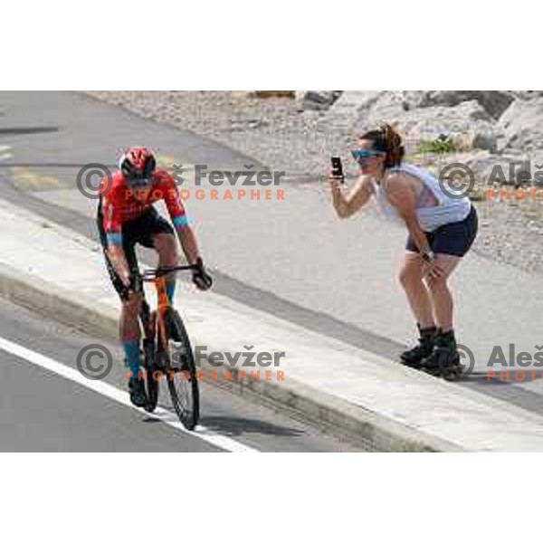 Matej Mohoric cycling in Men’s Elite category race (174 km) at Slovenian Road Championship in Koper, Slovenia on June 20, 2021