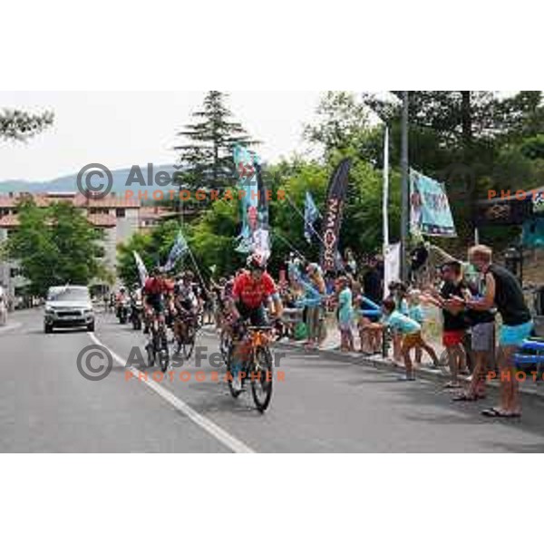 Cycling in Men’s Elite category race (174 km) at Slovenian Road Championship in Koper, Slovenia on June 20, 2021