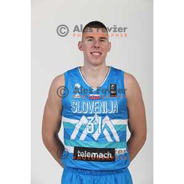 Vlatko Cancar, member of Slovenia basketball team for Olympic Qualification tournament during photo session in Ljubljana, Slovenia on June 22, 2021