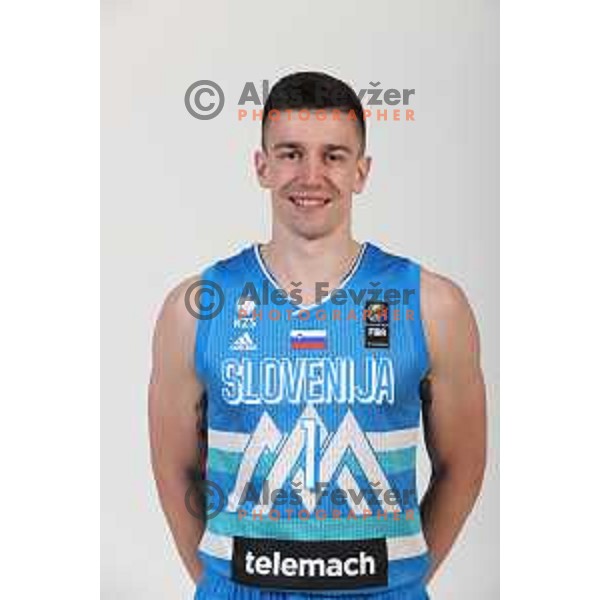 Matic Rebec, member of Slovenia basketball team for Olympic Qualification tournament during photo session in Ljubljana, Slovenia on June 22, 2021