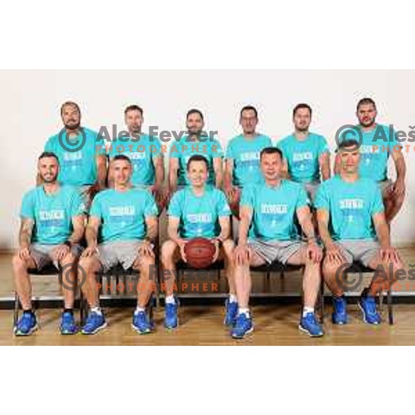member of Slovenia basketball team for Olympic Qualification tournament during photo session in Ljubljana, Slovenia on June 22, 2021