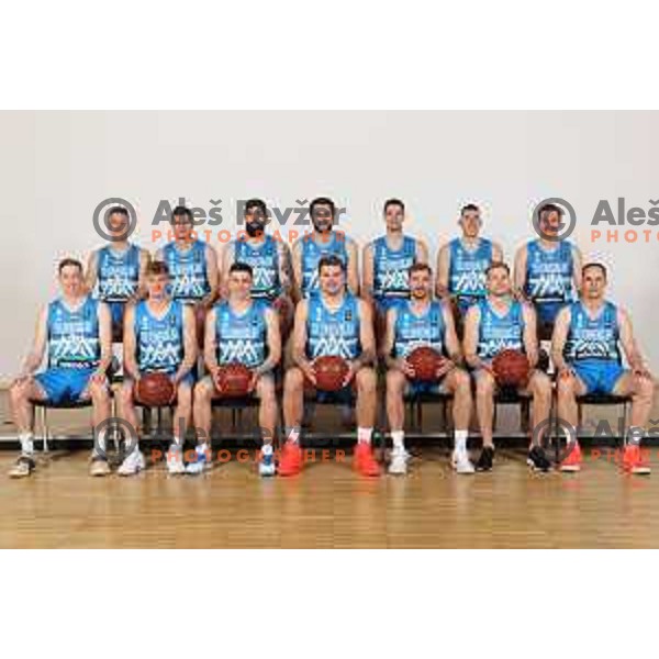member of Slovenia basketball team for Olympic Qualification tournament during photo session in Ljubljana, Slovenia on June 22, 2021