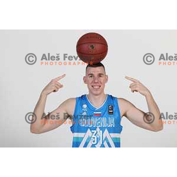 Vlatko Cancar, member of Slovenia basketball team for Olympic Qualification tournament during photo session in Ljubljana, Slovenia on June 22, 2021