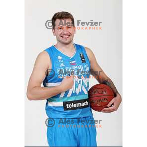 Luka Doncic, member of Slovenia basketball team for Olympic Qualification tournament during photo session in Ljubljana, Slovenia on June 22, 2021