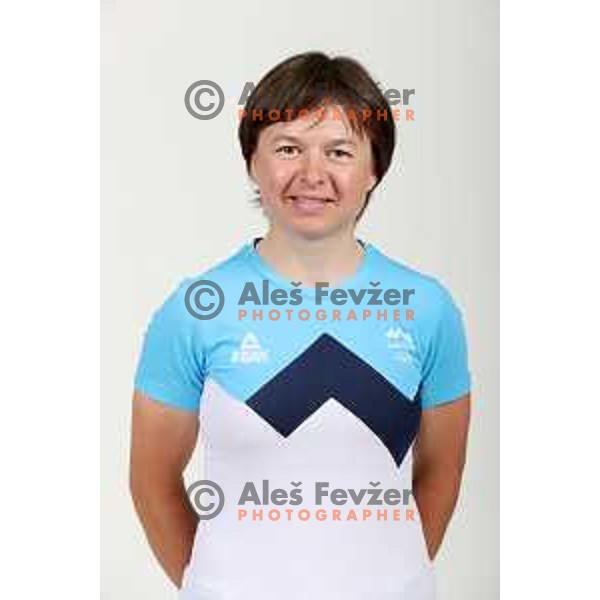 Tanja Zakelj, member of Slovenia Olympic cycling team for Tokyo Summer Olympic games during photo shooting in Ljubljana, Slovenia on June 14, 2021