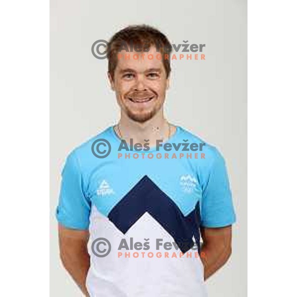 Jan Tratnik, member of Slovenia Olympic cycling team for Tokyo Summer Olympic games during photo shooting in Ljubljana, Slovenia on June 14, 2021