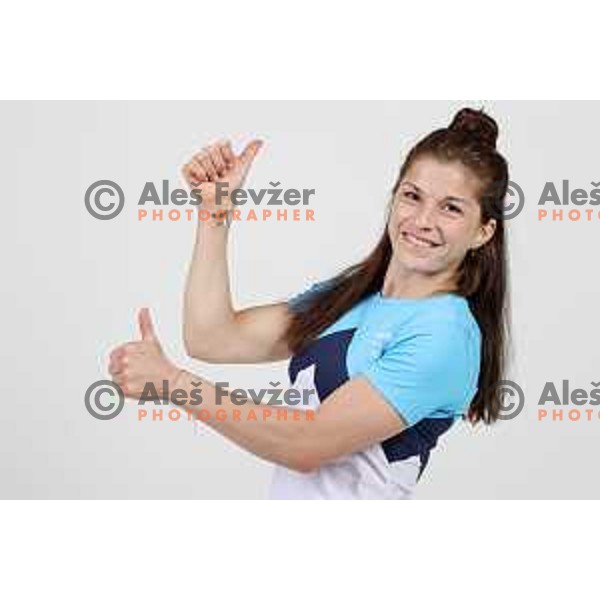 Marusa Stangar, member of Slovenia Olympic Judo team for Tokyo Summer Olympic games during photo shooting in Ljubljana, Slovenia on June 14, 2021