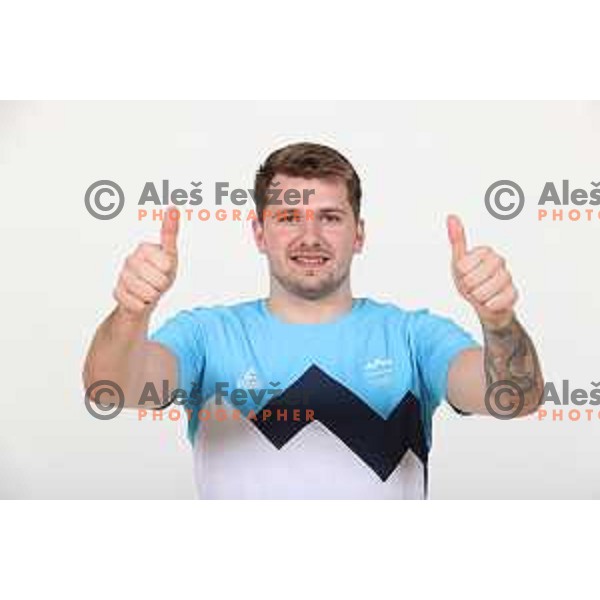 Luka Doncic, member of Slovenia basketball team for Olympic Qualification tournament during photo session in Ljubljana, Slovenia on June 19, 2021