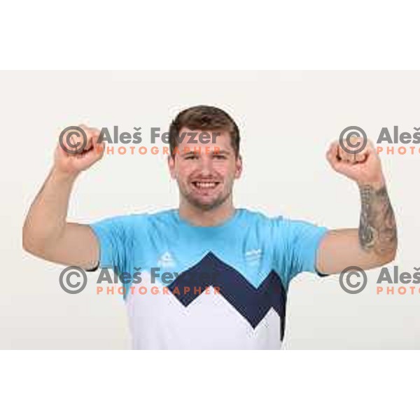 Luka Doncic, member of Slovenia basketball team for Olympic Qualification tournament during photo session in Ljubljana, Slovenia on June 19, 2021