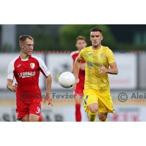 Arnel Jakupovic in action during UEFA Conference League first qualifying round football match between Domzale (SLO) and Swift Hesper (LUX) in Domzale Sports Park, Slovenia on July 8, 2021