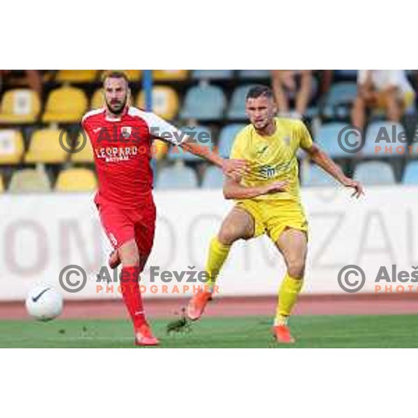 action during UEFA Conference League first qualifying round football match between Domzale (SLO) and Swift Hesper (LUX) in Domzale Sports Park, Slovenia on July 8, 2021