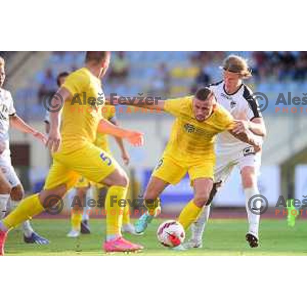 Dario Kolobaric in action during UEFA Conference League match between Domzale and Honka Espoo in Domzale, Slovenia on July 20, 2021