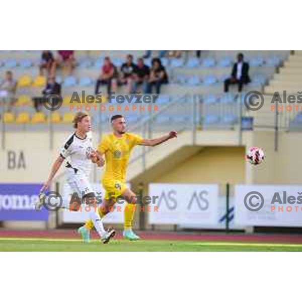 Dario Kolobaric in action during UEFA Conference League match between Domzale and Honka Espoo in Domzale, Slovenia on July 20, 2021