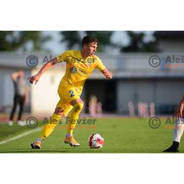 Andraz Zinic in action during UEFA Conference League match between Domzale and Honka Espoo in Domzale, Slovenia on July 20, 2021