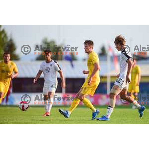 Mattias Kait in action during UEFA Conference League match between Domzale and Honka Espoo in Domzale, Slovenia on July 20, 2021