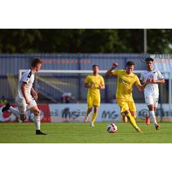 Andraz Zinic in action during UEFA Conference League match between Domzale and Honka Espoo in Domzale, Slovenia on July 20, 2021