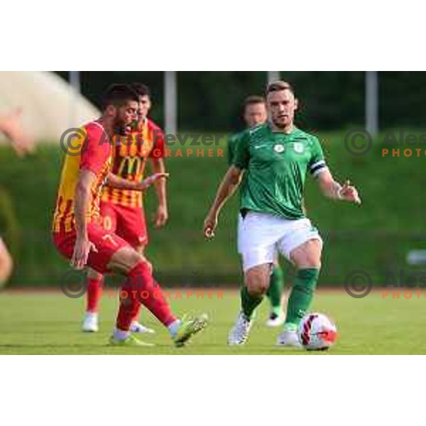 Timi Max Elsnik in action during UEFA Conference league qualification match between Olimpija (SLO) and Birkirkara (TUR) in Ljubljana, Slovenia on July 22, 2021