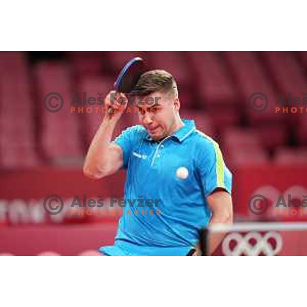 Darko Jorgic competes in first round of Men’s Table Tennis tournament at Tokyo 2020 Summer Olympic Games, Japan on July 25, 2021