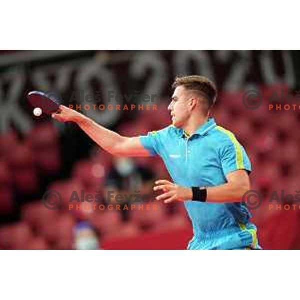 Darko Jorgic competes in first round of Men’s Table Tennis tournament at Tokyo 2020 Summer Olympic Games, Japan on July 25, 2021