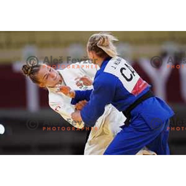 Kaja Kajzer fights in bronze medal match in Women’s Judo -57 category at Tokyo 2020 Summer Olympic Games, Japan on July 26, 2021