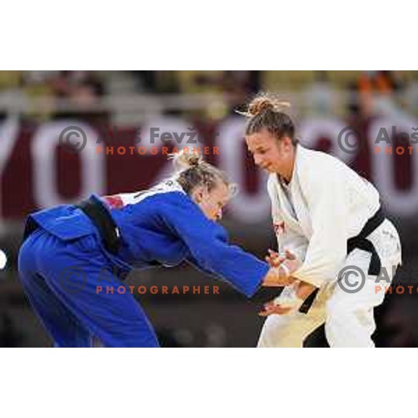 Kaja Kajzer fights in bronze medal match in Women’s Judo -57 category at Tokyo 2020 Summer Olympic Games, Japan on July 26, 2021