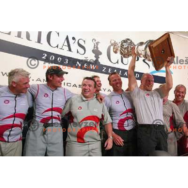 Ernesto Bertarelli at America\'s Cup Final sailing match race between team New Zealand and team Alinghi in Auckland, New Zealand on March 2, 2003. Team Alinghi defeated Team New Zealand 5:0