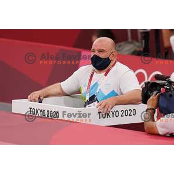 Coach Marjan Fabjan Women’s Judo -63 category at Tokyo 2020 Summer Olympic Games, Japan on July 27, 2021