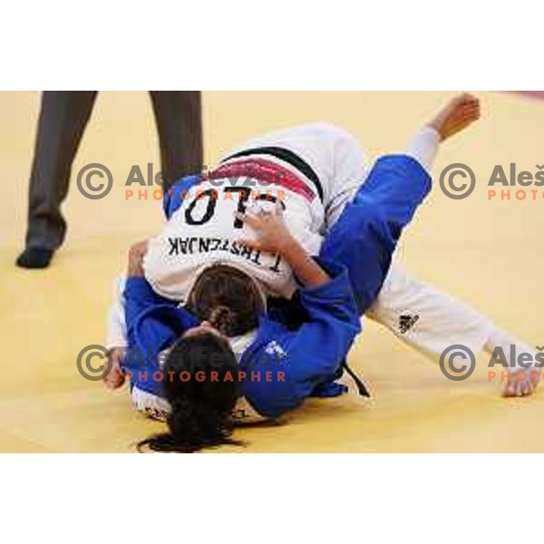 Tina Trstenjak fights of eight-final of Women’s Judo -63 category at Tokyo 2020 Summer Olympic Games, Japan on July 27, 2021