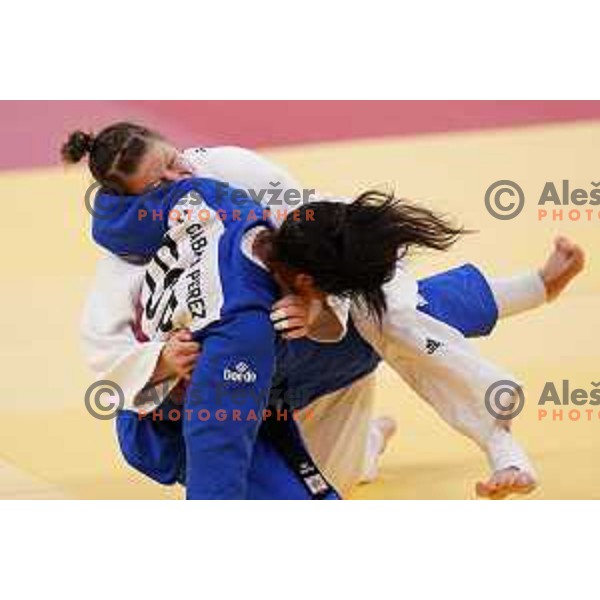 Tina Trstenjak fights of eight-final of Women’s Judo -63 category at Tokyo 2020 Summer Olympic Games, Japan on July 27, 2021