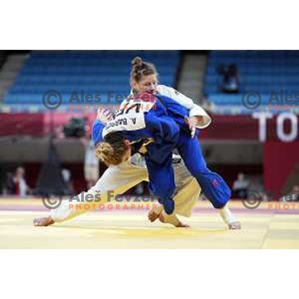 Tina Trstenjak fights of quarter-final of Women’s Judo -63 category vs A.Barrios (VEN) at Tokyo 2020 Summer Olympic Games, Japan on July 27, 2021