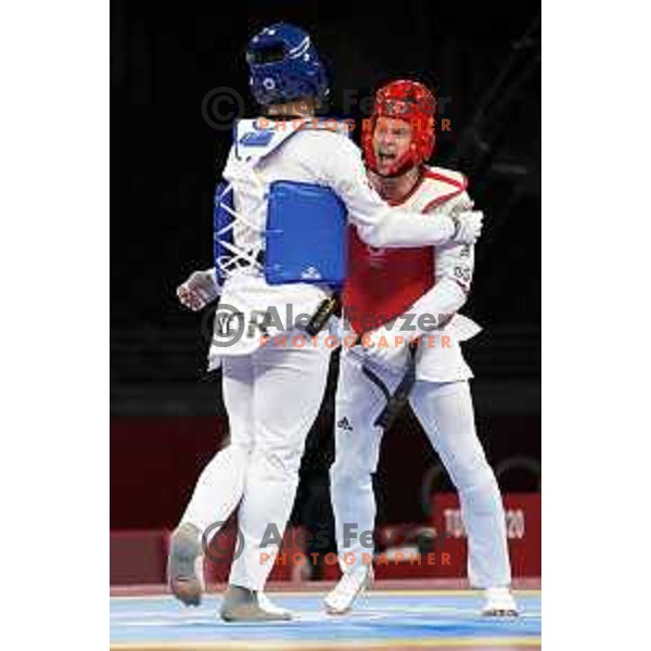 Ivan Konrad Trajkovic (SLO) fights for bronze medal in Men’s Taekwondo +80 kg at Tokyo 2020 Summer Olympic Games, Japan on July 27, 2021