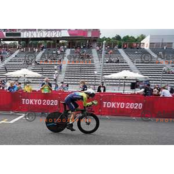 Primoz Roglic (SLO) Olympic Time Trial champion (44.2 km) at Fuji International Speedway at Tokyo 2020 Summer Olympic Games, Japan on July 28, 2021