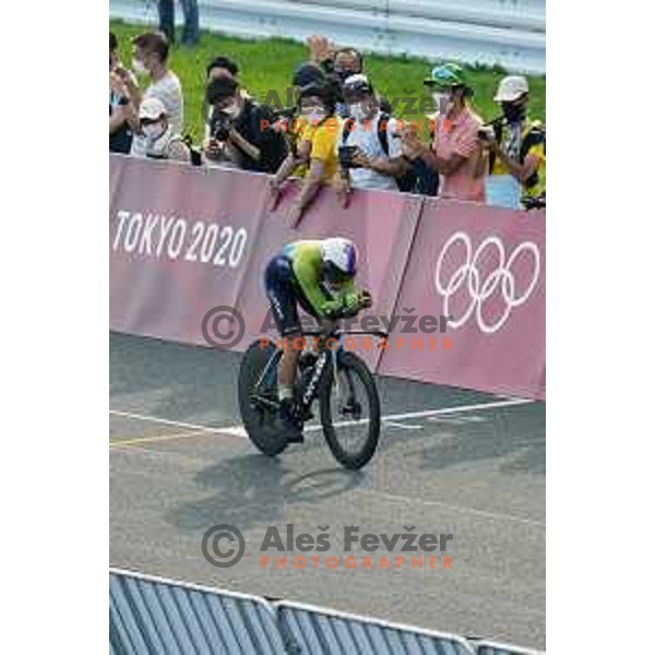 Primoz Roglic (SLO) Olympic Time Trial champion (44.2 km) at Fuji International Speedway at Tokyo 2020 Summer Olympic Games, Japan on July 28, 2021