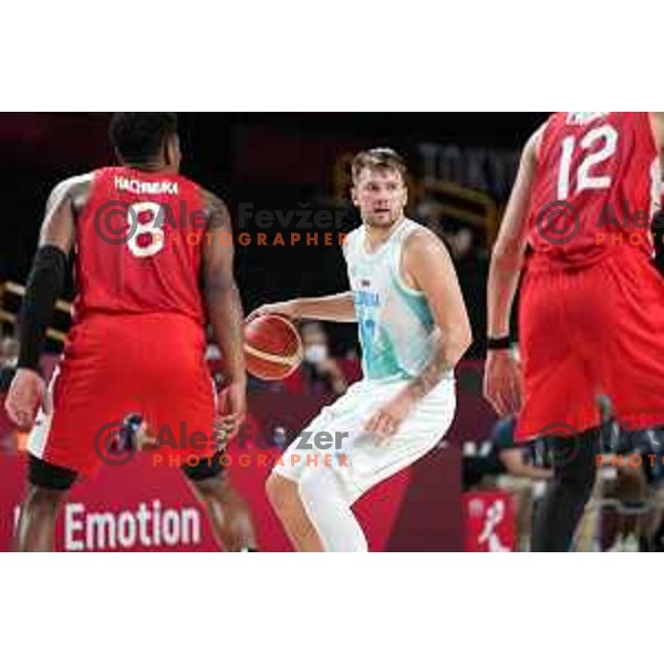 Luka Doncic in action during men’s group C preliminary round basketball match between Slovenia and Japan in Saitama Super Arena at Tokyo 2020 Summer Olympic Games, Japan on July 29, 2021