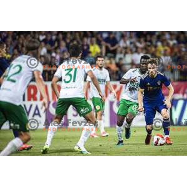 Jan Repas in action during UEFA Conference League qualifier football match between Maribor and Hammarby in Ljudski vrt, Maribor, Slovenia on July 29, 2021
