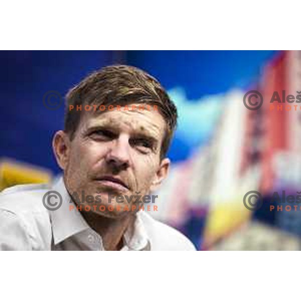 Simon Rozman, head coach of Maribor during press conference after UEFA Conference League qualifier football match between Maribor and Hammarby in Ljudski vrt, Maribor, Slovenia on July 29, 2021
