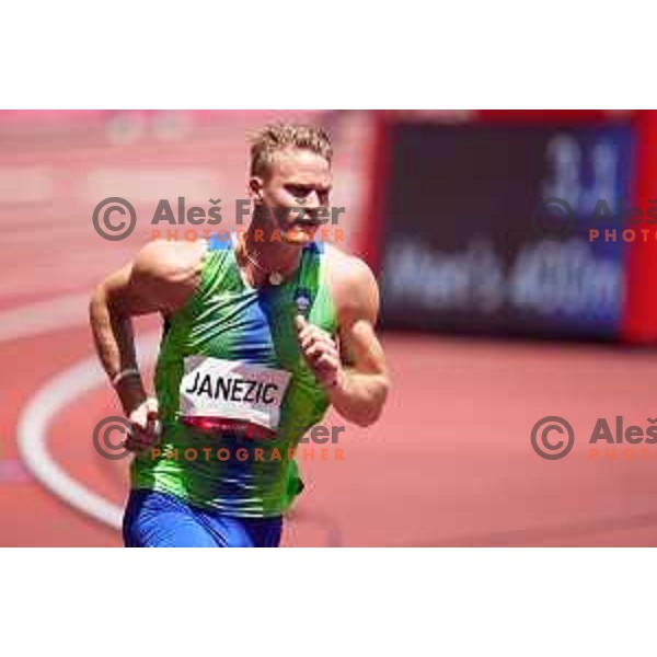 Luka Janezic (SLO) competes in Men’s 400 meters Qualification at Tokyo 2020 Summer Olympic Games, Japan on August 1, 2021