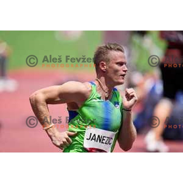 Luka Janezic (SLO) competes in Men’s 400 meters Qualification at Tokyo 2020 Summer Olympic Games, Japan on August 1, 2021
