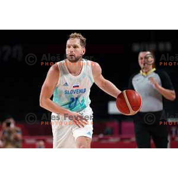 Jaka Blazic in action during quarter-final of Men’s Basketball between Slovenia and Germany in Saitama Super Arena at Tokyo 2020 Summer Olympic Games, Japan on August 3, 2021