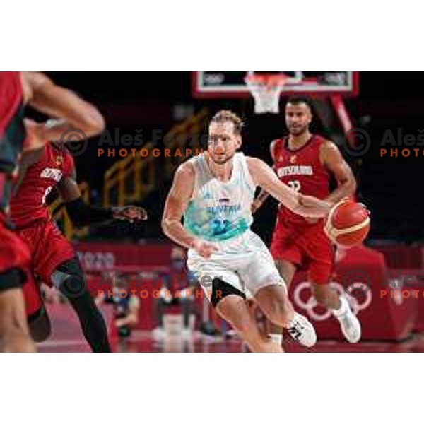 Jaka Blazic in action during quarter-final of Men’s Basketball between Slovenia and Germany in Saitama Super Arena at Tokyo 2020 Summer Olympic Games, Japan on August 3, 2021